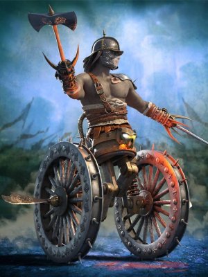 Medieval Cyborg Chariot for Genesis 8 Male-《创世纪》第八章男性的中世纪机器人战车