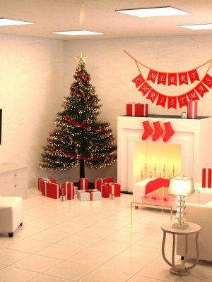 Modern Christmas Living Room-现代圣诞客厅