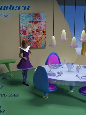 Moon Modern Dining Room Set-现代餐厅套装
