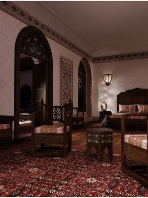 Moroccan Riad Bedroom-摩洛哥卧室