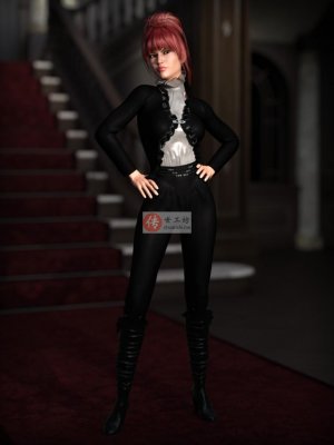 Obsidian Outfit for Genesis 3 Female(s)-《创世纪3》女性黑曜石套装