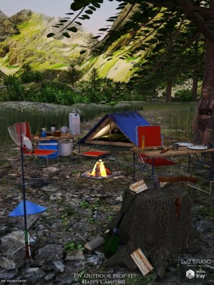 PW Happy Camping Outdoor Prop Set-快乐露营户外道具套装
