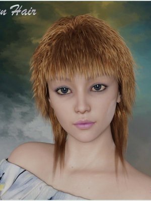 Prae-Eleen Hair for Genesis 8-《创世纪8》中的头发