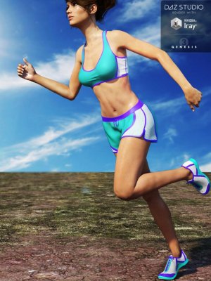 Running Outfit for Genesis 3 Female(s)-《创世纪3》女性跑步装