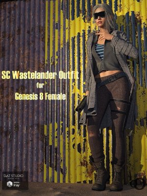 SC Wastelander Outfit for Genesis 8 Female-创世纪8号女性的装备