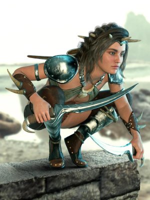 Warrior Queen Outfit V1 for Genesis 8 and 8.1 Female-《创世纪8》和《创世纪81》女性战士女王装备1