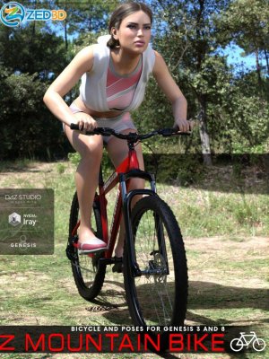 Z Mountain Bicycle and Poses for Genesis 3 and 8-山地自行车和创世纪3和8的姿势