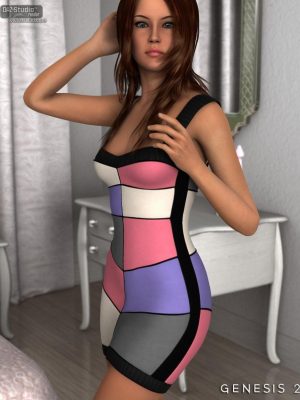 Rhea Dress for Genesis 2 Female(s)-瑞亚连衣裙为创世记2雌（S）
