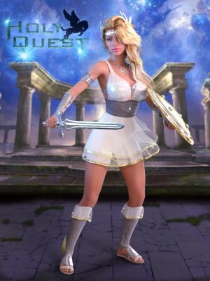 Holy Quest Outfit for Genesis 8 Female(s)神圣的任务服装  创世纪8女-Genesis 8女性的圣洁任务套装创世纪8女