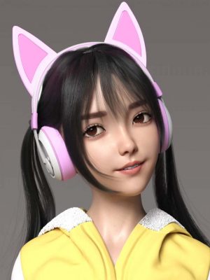 Shizuka HD Character and Hair for Genesis 8 Female东方亚洲-Shizuka HD字符和头发创世纪8女性东方亚洲