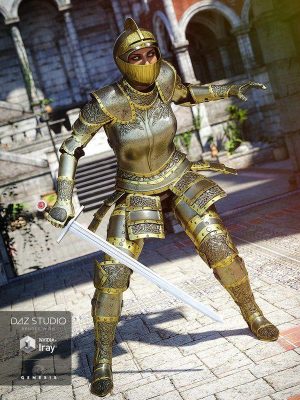 Knight Armor for Genesis 3 Female(s)骑士装甲-创世纪的骑士盔甲3雌性（S）骑士装