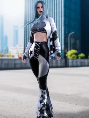 dForce BatWing Style Outfit For Genesis 8 and 8.1 Females-蝙蝠翼风格的创世记8和81女性服装