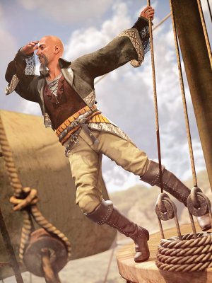 dForce Corsican Raider Outfit for Genesis 8 and 8.1 Males-科西嘉突袭机装备为创世纪8和81男性