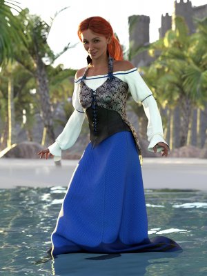 dForce Into the Sea Outfit for Genesis 8 and 8.1 Females-《创世纪》第8章和第81章女性的服装