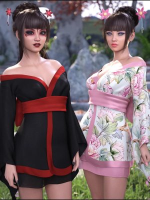 dForce Koharu Kimono Textures-和服纹理