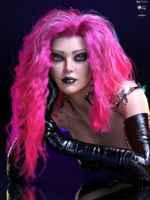 dForce Sanzu Hair for Genesis 8 Females-创世纪8号女性用三足毛发
