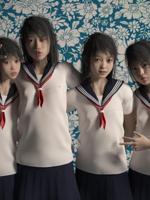 Asian girls for Genesis 2 Female pack 3D model 东方亚洲-创世纪的亚洲女孩2女包3D模型东方亚洲