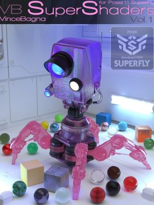 VB SuperShaders for Poser11 SuperFly Vol.1超级着色器-Poser11 Superfly VOL.1的VB超散