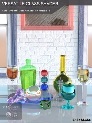 Versatile Glass Shader – Custom Shader and Presets for Iray多功能玻璃着色-自定义着色器和预设-多功能玻璃着色器 – 定制着色器和ARY多功能玻璃着色 – 自定义着色器和预设的预设