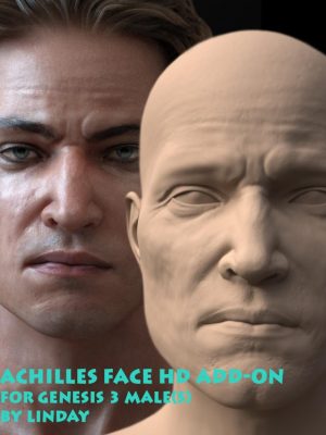 Achilles Face HD Add-On for Genesis 3 Male(s)高清附加-Achilles Face HD附加组件Genesis 3雄性（S）高层加加
