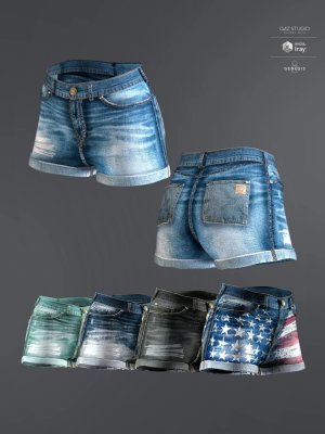 AJC Pro Skate Shorts for Genesis 8 and 8.1 Females-职业滑冰短裤为创世纪8和81女性