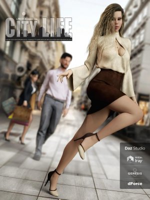 City Life Outfit for Genesis 8 and 8.1 Females-创世纪8和81女性的城市生活装备