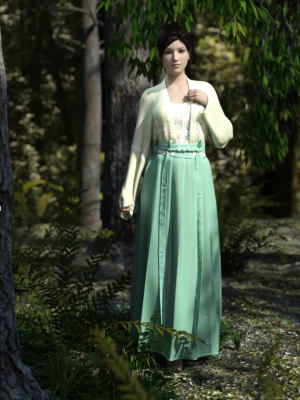 dForce Song Dynasty Female Suit for Genesis 8 Females-宋朝女性创世纪8女性套装