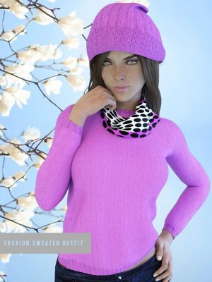 X-FashionSweater Outfit for Genesis 3 Females-创世纪3女性装