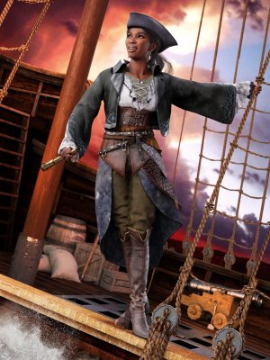 dForce Corsican Raider Outfit for Genesis 8 and 8.1 Females-创世记8和81女性的装备
