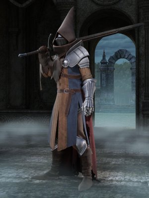dForce Forlorn Swordsman Outfit for Genesis 8 and 8.1 Males-《创世纪》第8章和第81章男性的孤独剑士装备