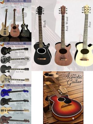 Acoustic Guitar by Merlin & Guitar Set-Merlin＆＃038的声学吉他;吉他集