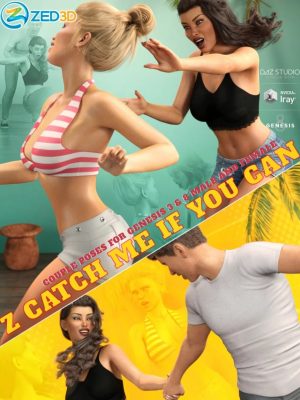 Z Catch Me If You Can Couple Poses for Genesis 3 and 8-如果您可以对创世纪3和8耦合致歉，请抓住我