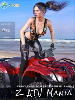 Z ATV Mania Vehicle and Poses for Genesis 3 and 8-Z ATV Mania车辆和创世纪3和8的姿势