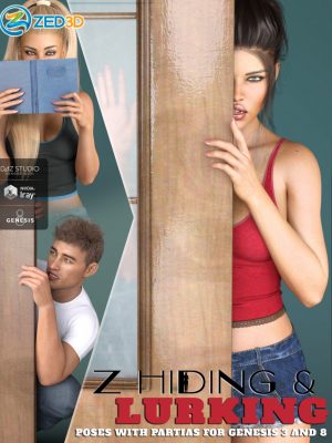 Z Utility Hiding and Lurking Poses and Partials for Genesis 3 and 8-Z效用隐藏和潜伏的姿势和创世纪3和8的部分