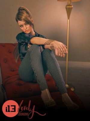 i13 Lovely Lounging Poses and Furniture for Genesis 3 Female(s) 姿势-i13可爱的懒人姿势和创世纪的家具3女性（s）姿势