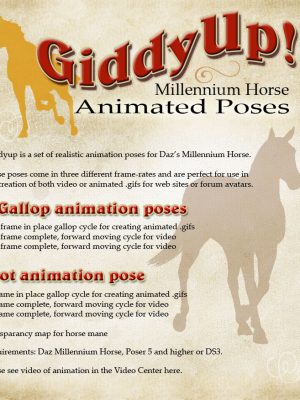 Giddyup Animated Horse Poses动画的马姿势-Giddyup动画马姿势动漫的马姿势