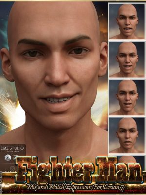 Fighter Man Mix & Match Expressions for Lucian 7 & Genesis 3 Male(s)-战斗机混合＆＃038;Lucian 7＆＃038的匹配表达式;创世纪3男性