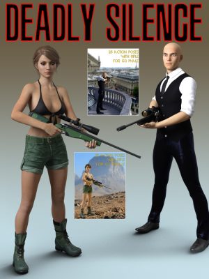 Slide3D Deadly Silence Poses with Rifle for Genesis 3 Female and Male步枪-Slide3d致命沉默与Genesis 3女性和雄性的步枪姿势