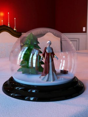 Christmas Snow Globe and Poses for Genesis 8 Female-圣诞雪球和创世纪8女性的姿势