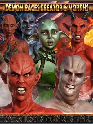 EJ Demon Races Creator and Morphs for Genesis 8 Female(s) and Male(s)-恶魔种族创世记8女性和男性的创造者和变体