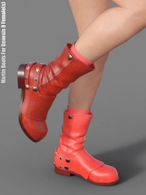 Martin Boots For Genesis 8 Female(s)-马丁靴为创世纪8女