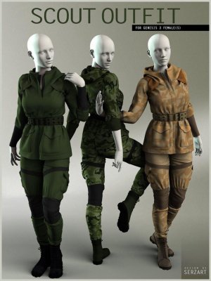 Scout Outfit for Genesis 3 Female-创世纪3女童子军装备