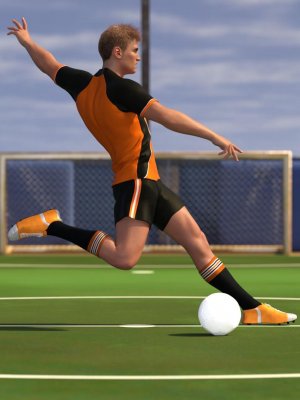 Soccer Poses for Genesis 8 and Genesis 8.1 Male-《创世纪8》和《创世纪81》的足球姿势男性