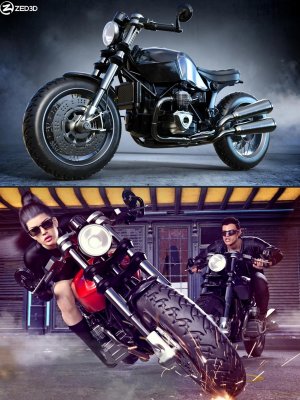Z Modern Roadster Motorbike and Poses-现代跑车摩托车和姿势