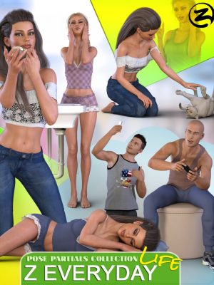 Z Everyday Life – Poses and Partials for Genesis 3 and 8-Z日常生活 – 创世纪3和8的姿势和部分