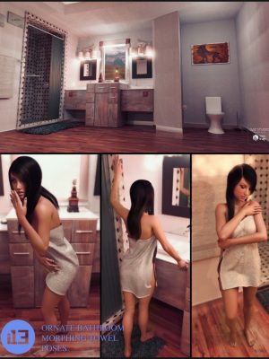 i13 Ornate Bathroom with Morphing Towel and Poses-i13华丽浴室配有变形毛巾和姿势