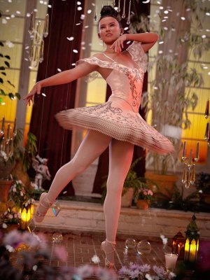 dForce Classic Ballet Outfit for Genesis 8 Females-经典芭蕾舞服装为创世纪8女性