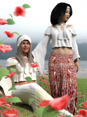 dForce Flower Girl Outfit for Genesis 8 Females-《创世纪8》女性的花童服装