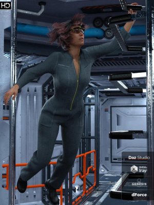 dForce Space Tech Utility Jumpsuit for Genesis 8 Female(s)-8女性连身衣