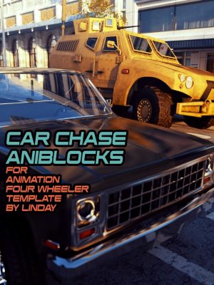 Car Chase aniBlocks for Animation Four Wheeler Template-汽车追逐aniblocks for动画四轮车模板